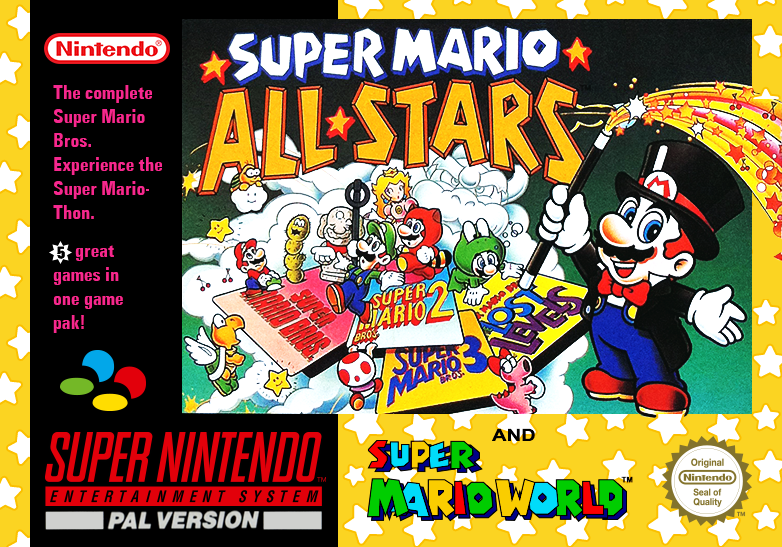 Super Mario All-Stars and Super Mario World cover